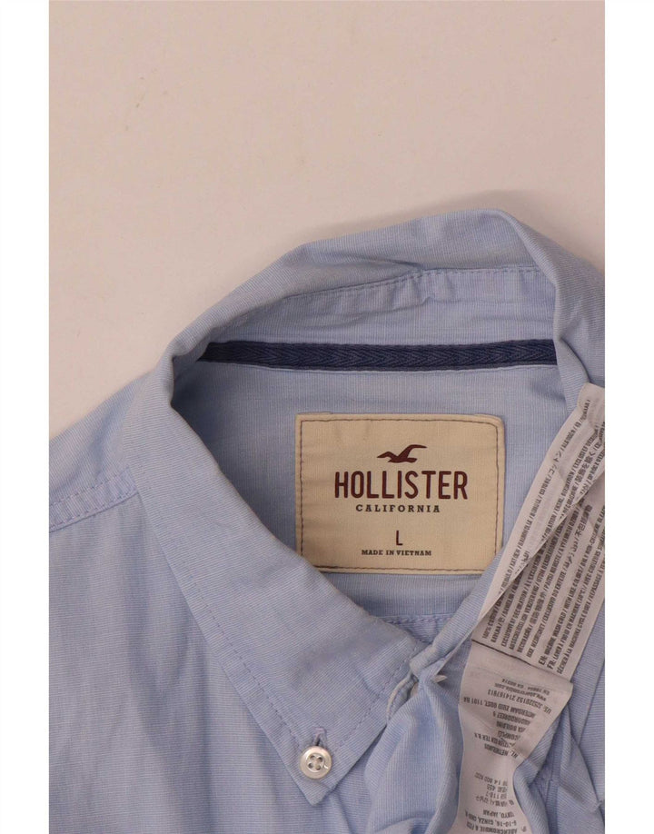 Koszula męska Hollister, duża, niebieska, bawełniana