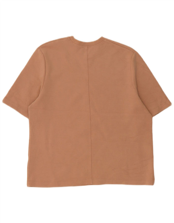 T-shirt męski Zara Top, średnio beżowy, bawełniany