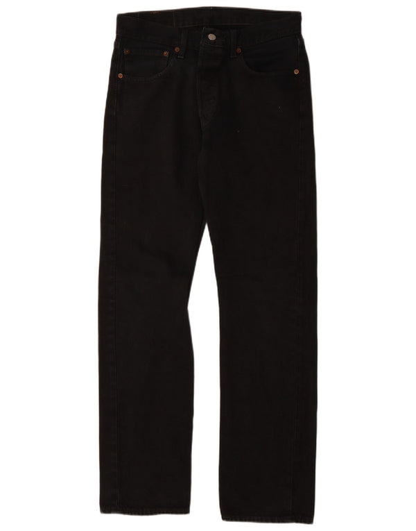 Męskie jeansy LEVI'S 501 Straight W31 L32 Czarne bawełniane