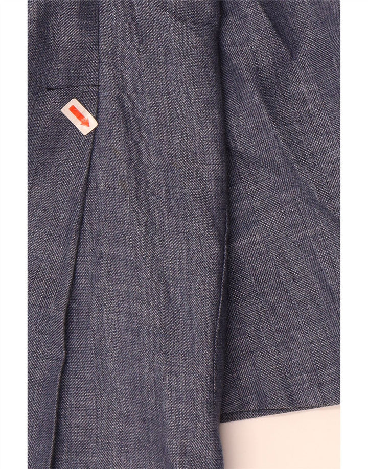 BOGGI Womens 2 Button Blazer Jacket IT 52 XL Blue Viscose Classic