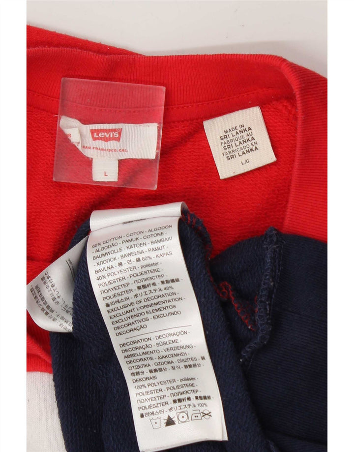 Damski sweter Levi's UK 16, duży, wielokolorowy blok kolorów