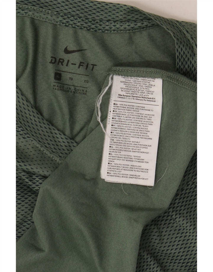 Męska koszulka Nike Dri Fit Top XL, zielony kamuflaż, poliester