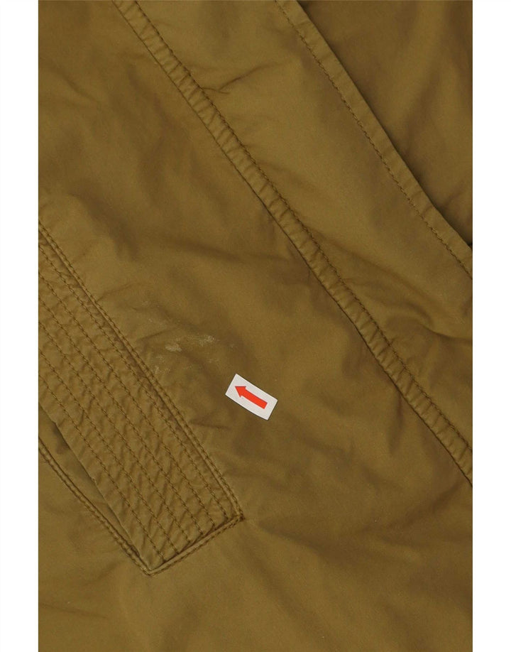 Vintage damska kurtka Sherpa Parka z kapturem, EU 40, średnia bawełna khaki