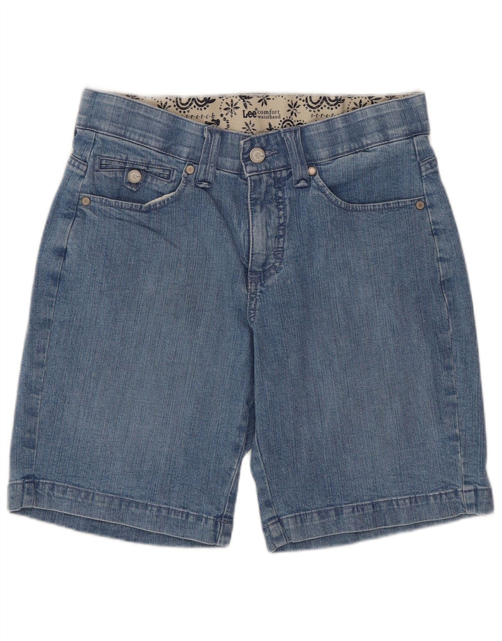 Damskie spodenki jeansowe LEE US 6 Medium W29, niebieska bawełna Paisley