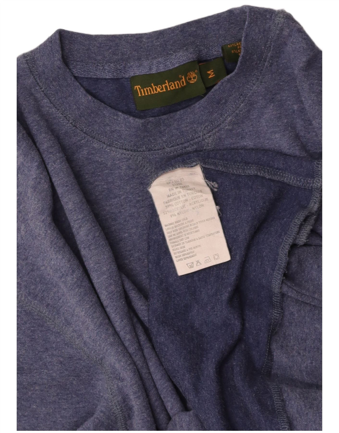 TIMBERLAND Womens Top Long Sleeve UK 14 Medium Blue Acrylic