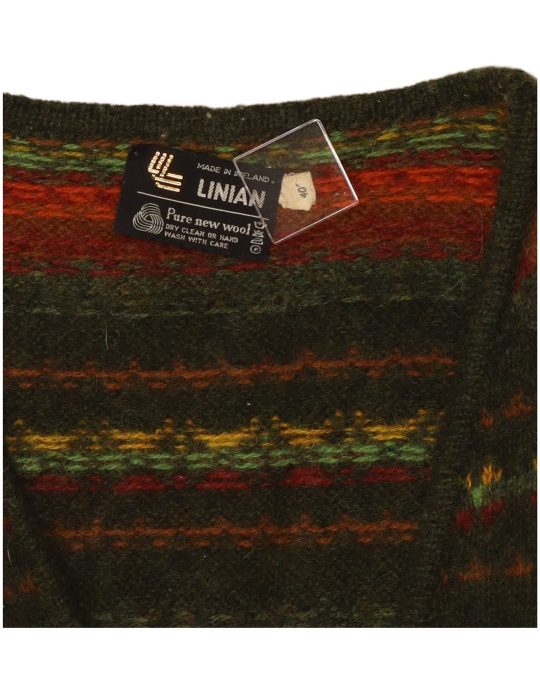 Sweter damski VINTAGE EU 40 w średnie, wielokolorowe paski