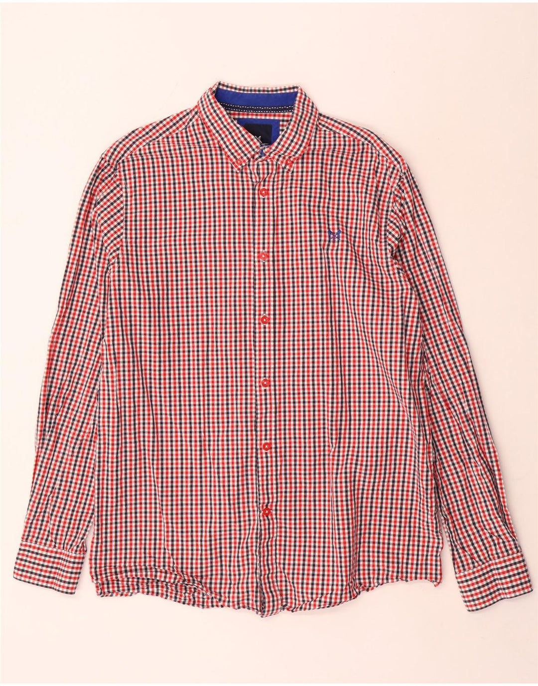 Crew Clothing Męska koszula o klasycznym kroju, duża, czerwona bawełniana kratka
