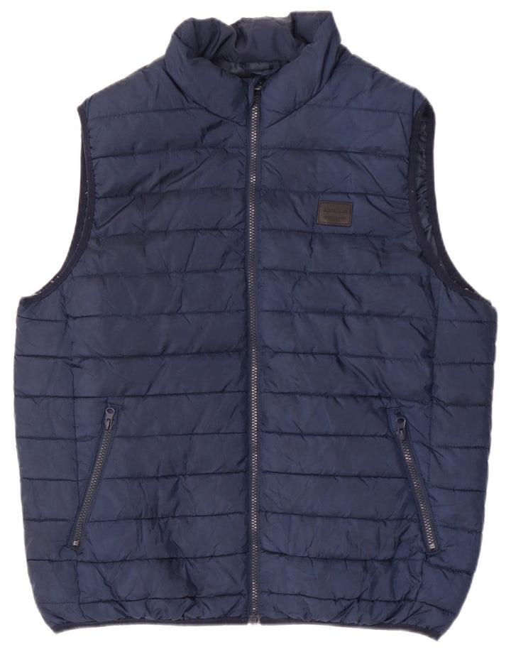 Męska wyściełana kamizelka Jack & Jones UK 40, duża, granatowa, poliester