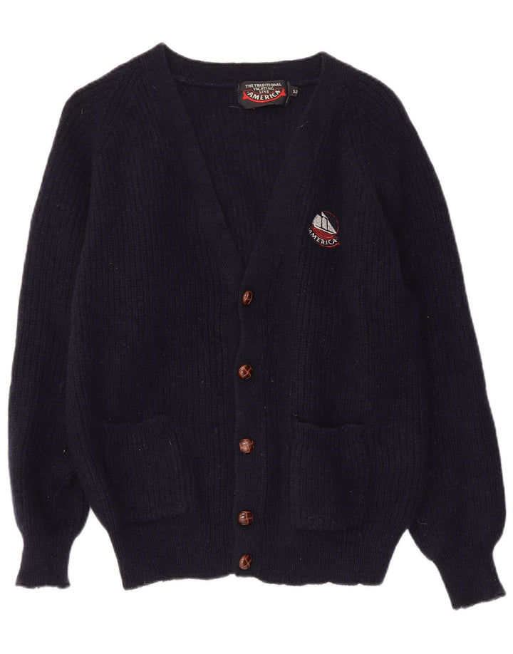 Sweter damski AMERICA IT 52 2XL granatowy wełniany