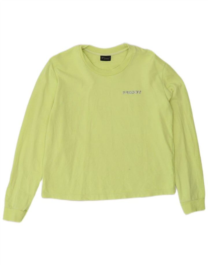 Top damski FREDDY z długim rękawem, UK 8, mały, żółty, bawełniany