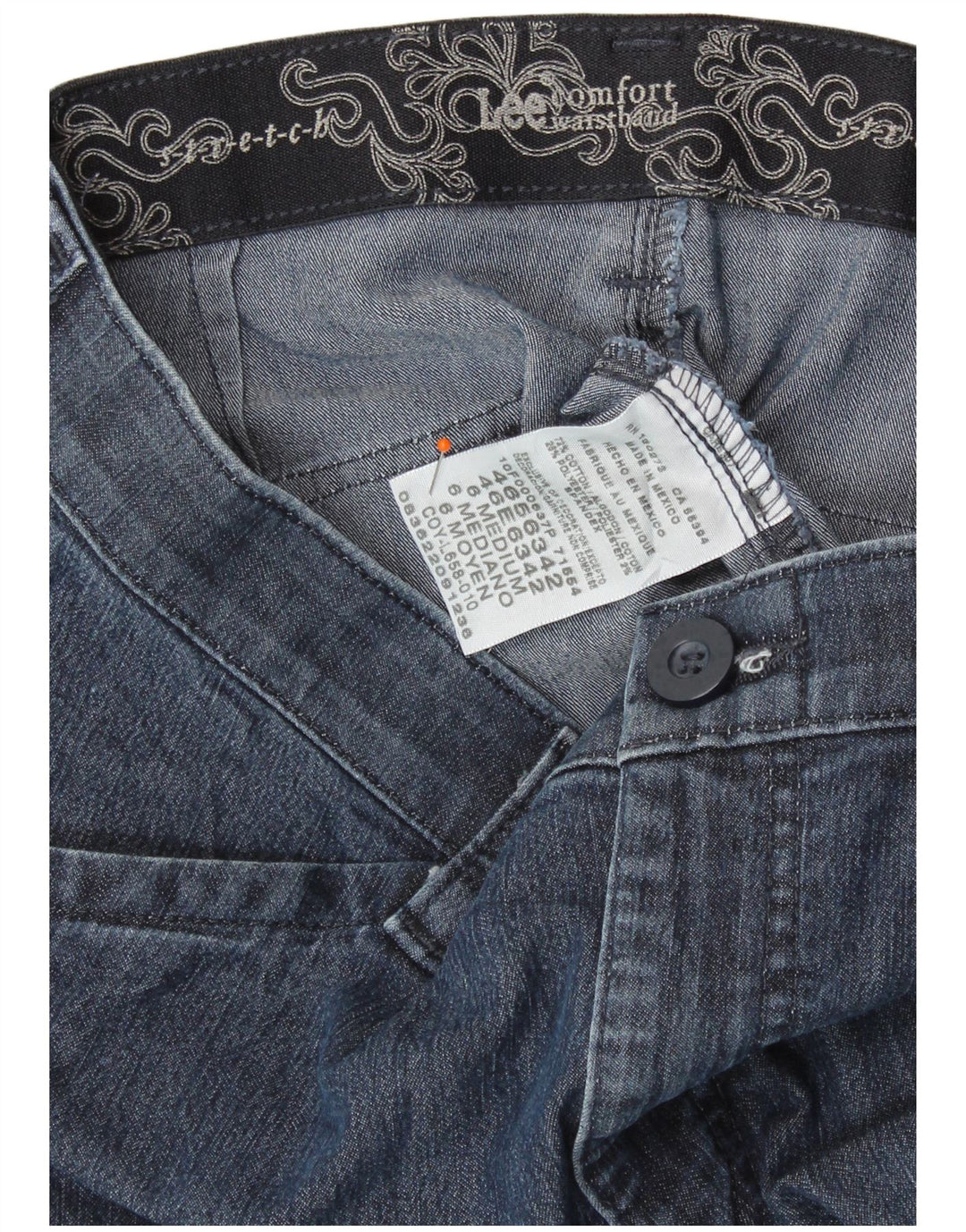 Damskie jeansy Lee Comfort ze stretchem US 6 Medium W28 L30 Niebieska bawełna