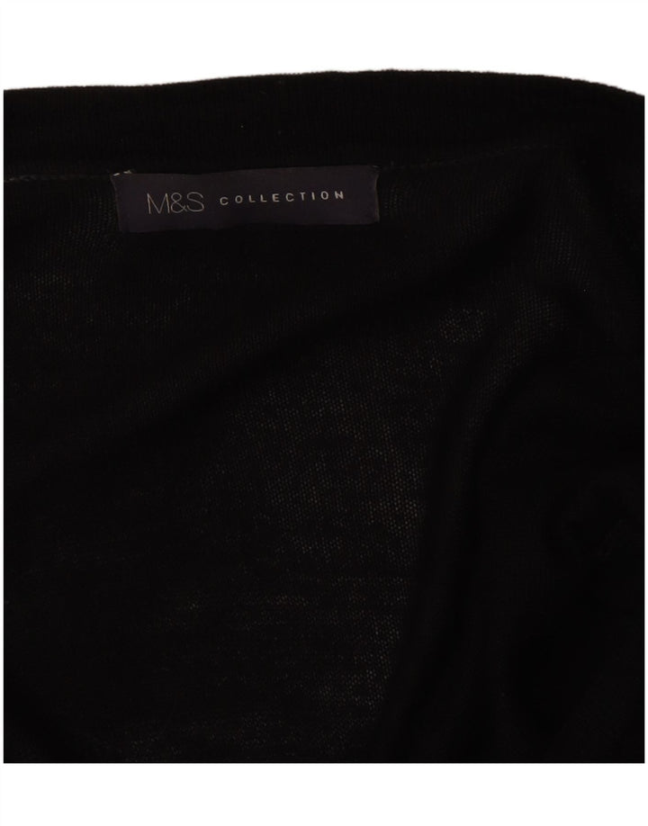 Marks & Spencer Damski sweter rozpinany UK 14, średni czarny