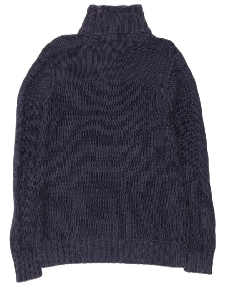 Tommy Hilfiger Męski sweter zapinany na guziki, duży, granatowy, bawełniany