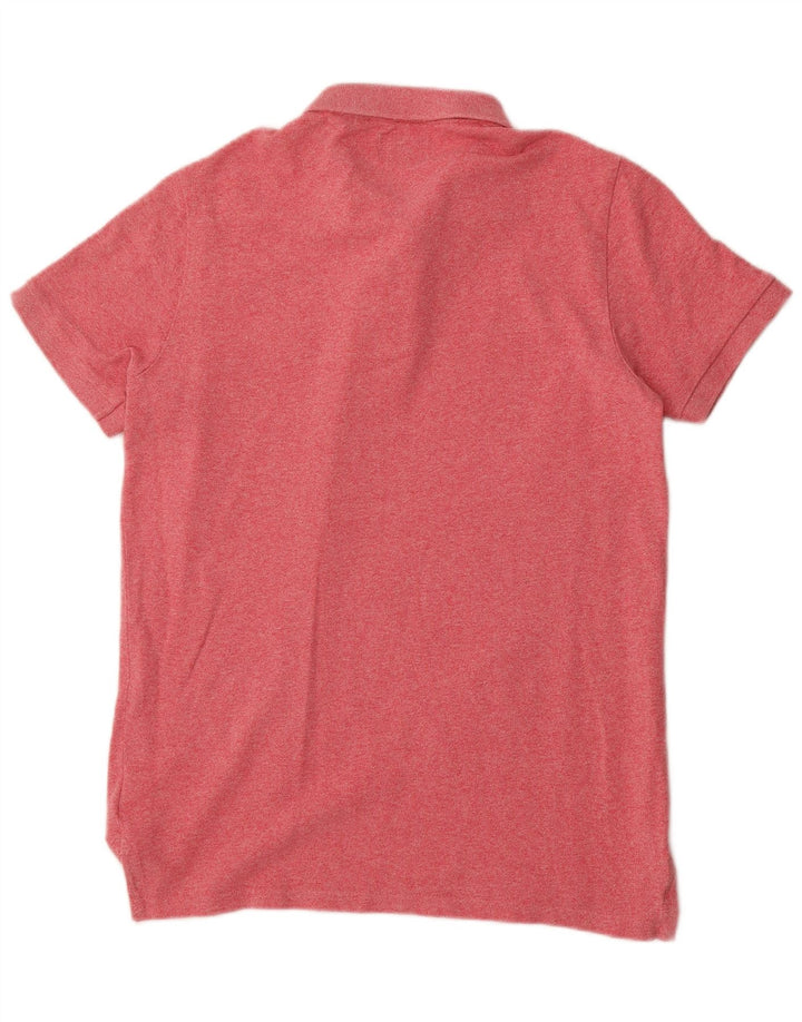 Męska koszulka polo Superdry, duża, różowa, bawełniana w plamki
