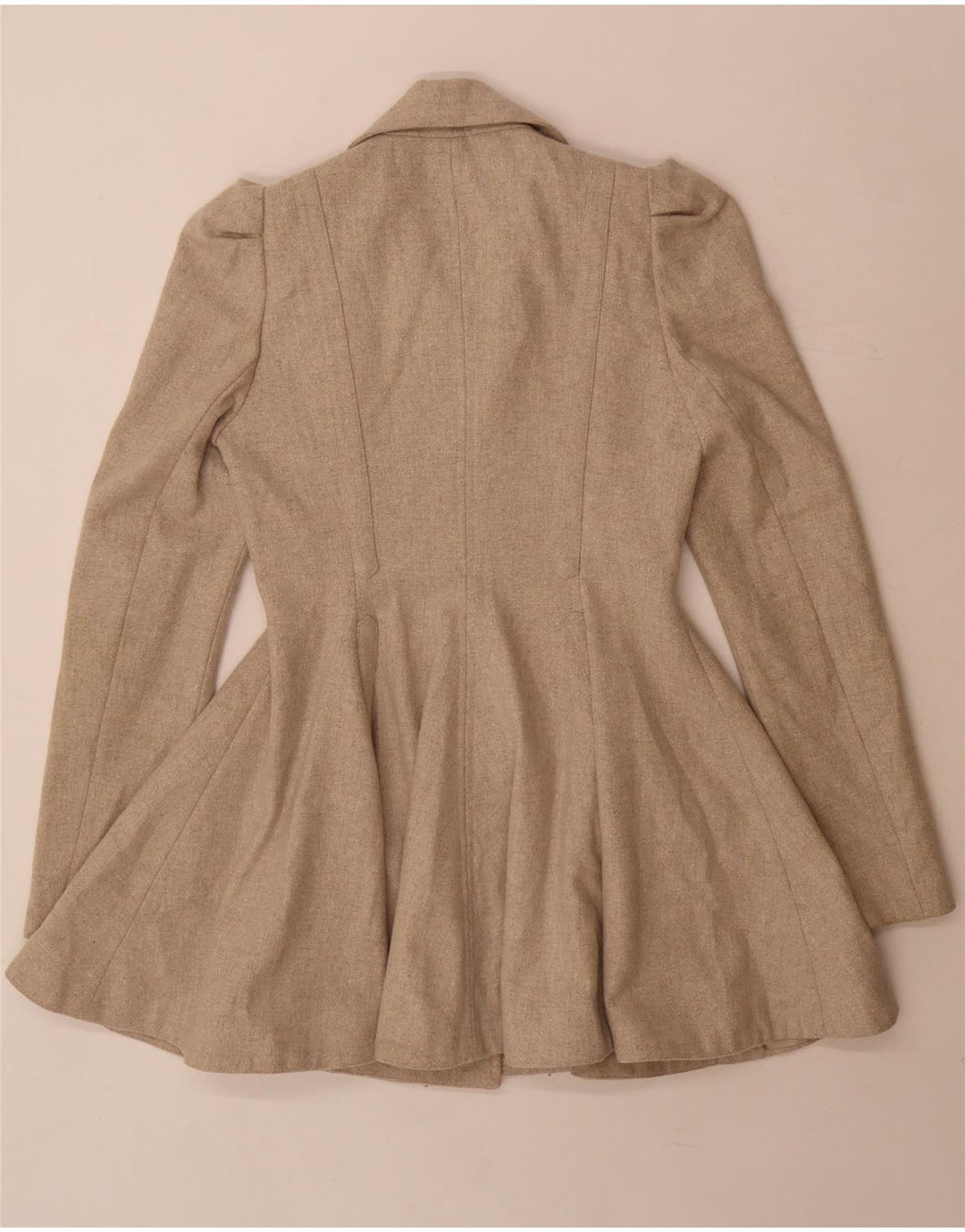 Topshop Płaszcz damski Princess UK 8 Small Beżowa wełna