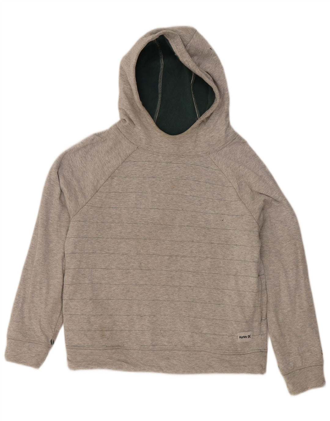 Damski sweter oversize z kapturem Hurley UK 10 w małe szare paski