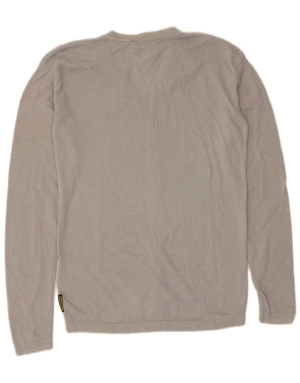Armani Jeans Damski sweter z dekoltem w kształcie litery V, UK 6 XS, szara wełna