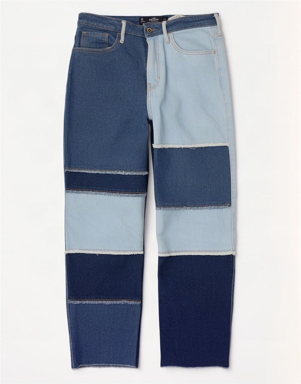 Damskie jeansy Hollister Vintage Straight US 7 Medium W28 L27 Niebieskie