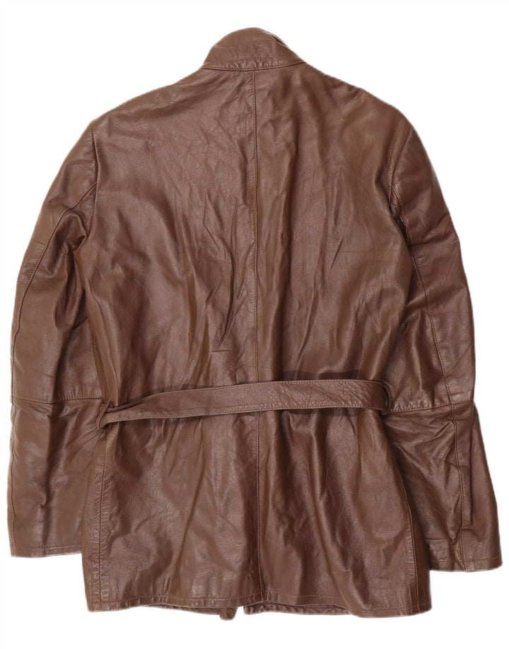 Vintage damska kurtka skórzana IT 50 XL brązowa