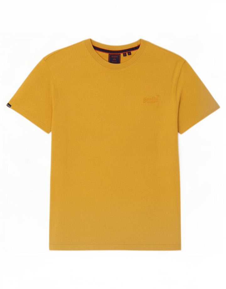 T-shirt męski Superdry, średni żółty, bawełniany