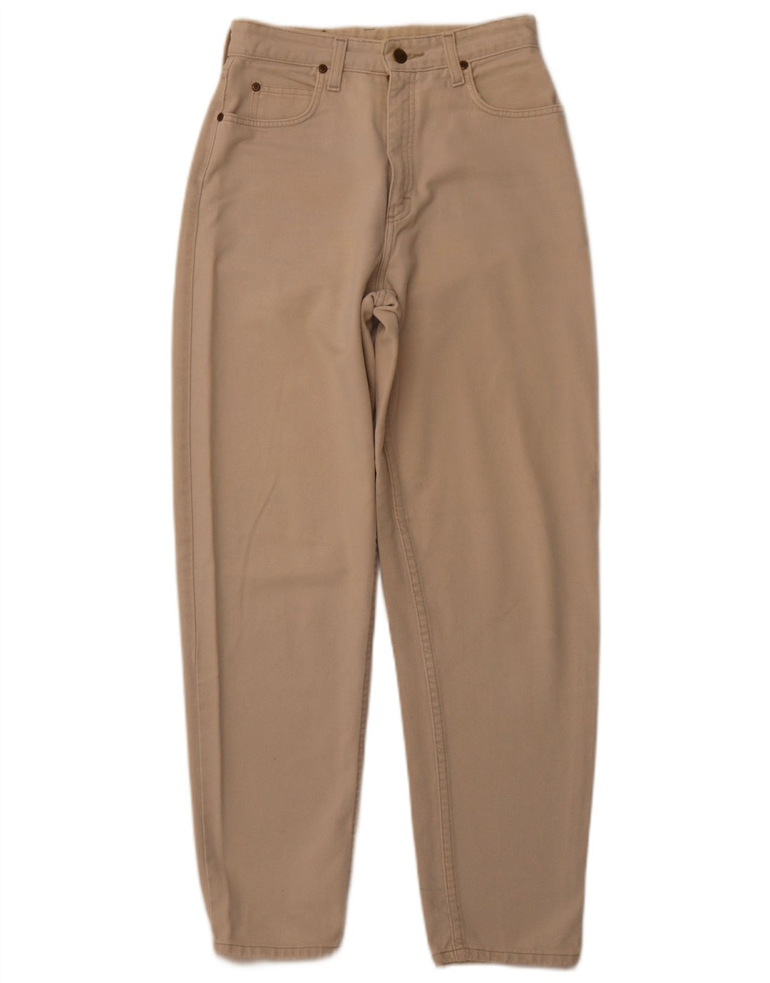 Damskie jeansy z wysokim stanem LEE W26 L28 w kolorze beżowym