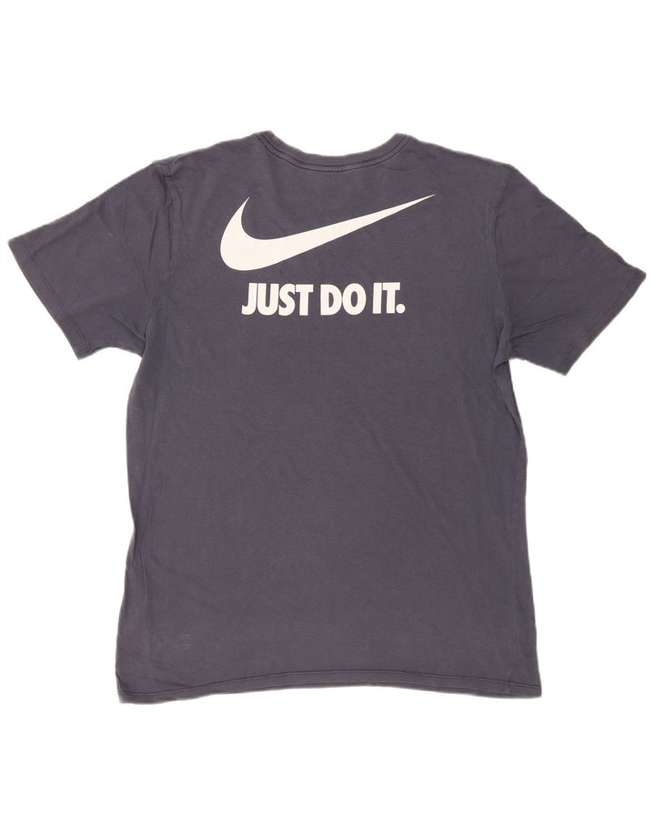 Męski T-shirt z grafiką Nike, duży, granatowy, bawełniany