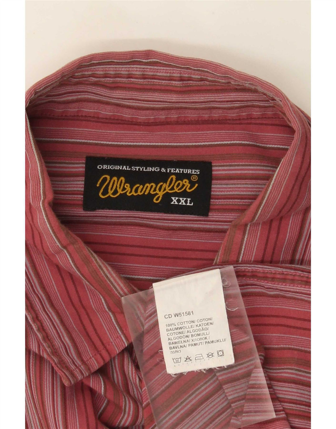 Koszula męska Wrangler 2XL, bawełniana w czerwone paski