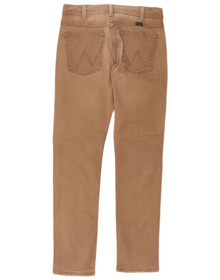 Męskie jeansy Wrangler W31 L34, brązowa bawełna