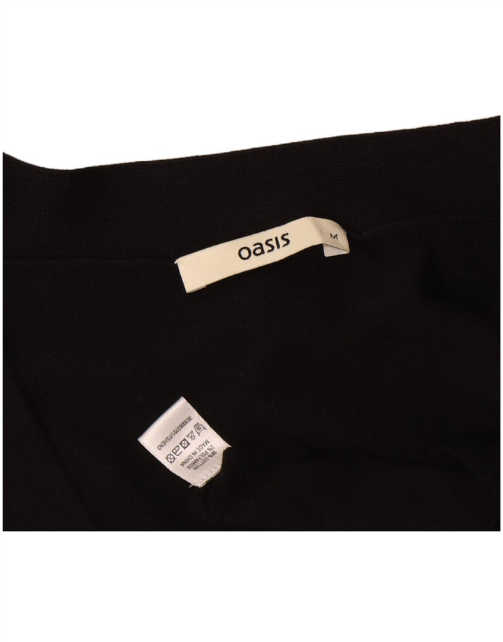 Damski sweter oversize Oasis Crop UK 14, średni czarny, bawełniany