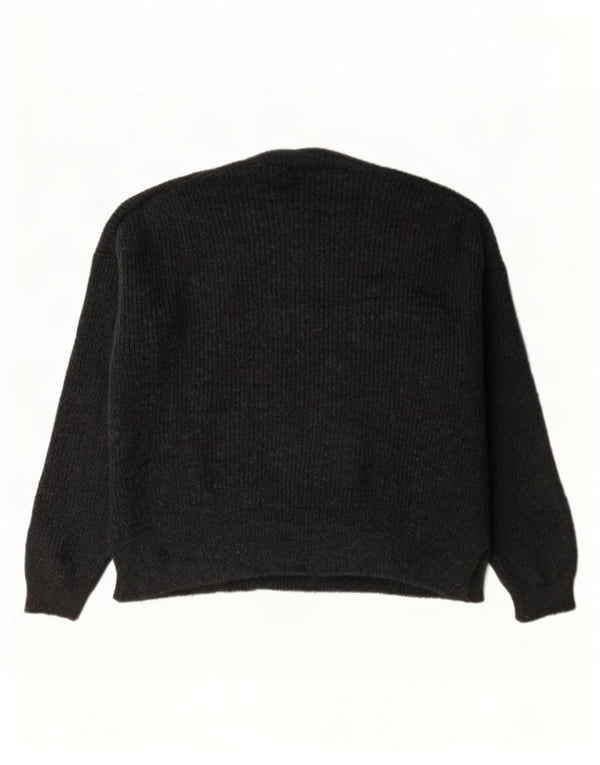 Damski sweter oversize Zara z okrągłym dekoltem UK 16, duży, szary, akrylowy