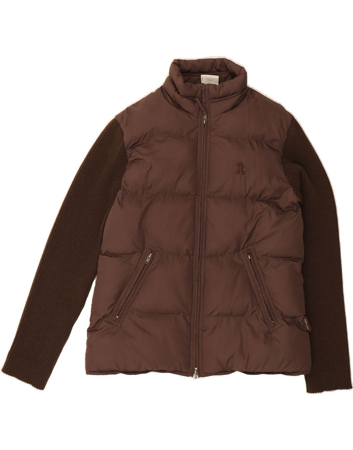 DISNEY Womens Mickey Mouse Padded Jacket UK 16 Large Brown Polyester Vintage Disney and Second-Hand Disney from Messina Hembry 
