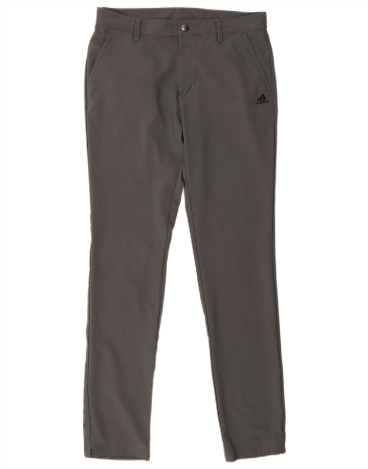 Męskie spodnie Skinny Chino Adidas W32 L34 Szary poliester