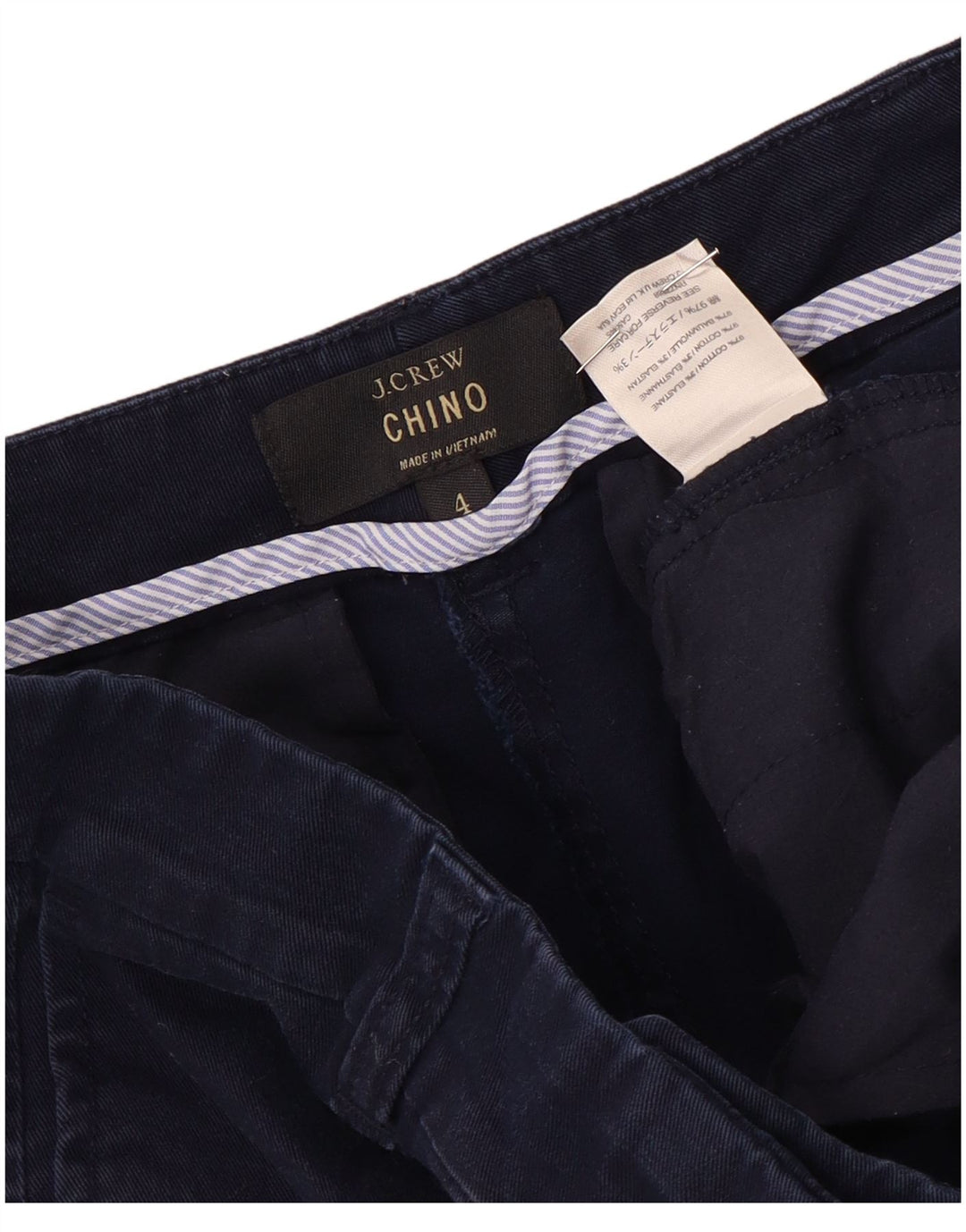 Damskie spodenki Chino J. Crew US 4 Small W28 Granatowa bawełna