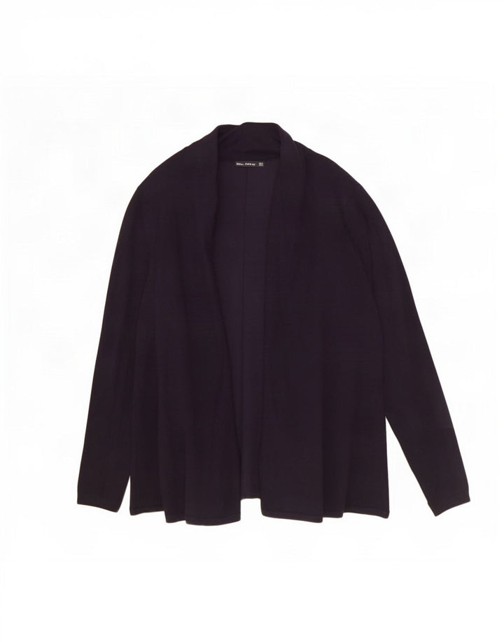 Sweter damski Zara z otwartym kardiganem UK 10, mały, granatowy