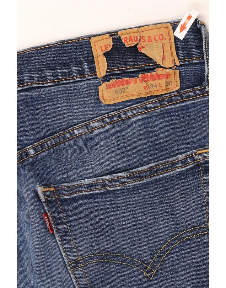 Męskie jeansy Levi's 502 Tapered W34 L30 Niebieskie bawełniane
