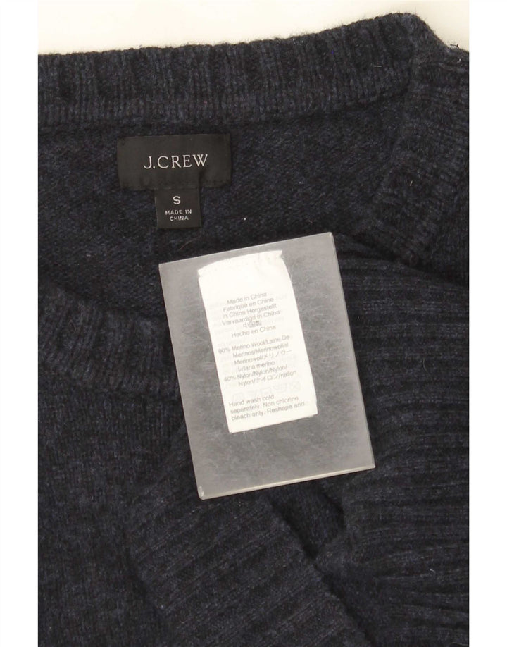 Męski sweter J. Crew o regularnym kroju, z kołnierzykiem, mały, granatowy, nakrapiany