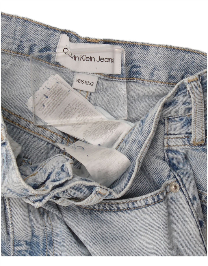 Damskie luźne dżinsy Calvin Klein W26 L32 Niebieskie bawełniane