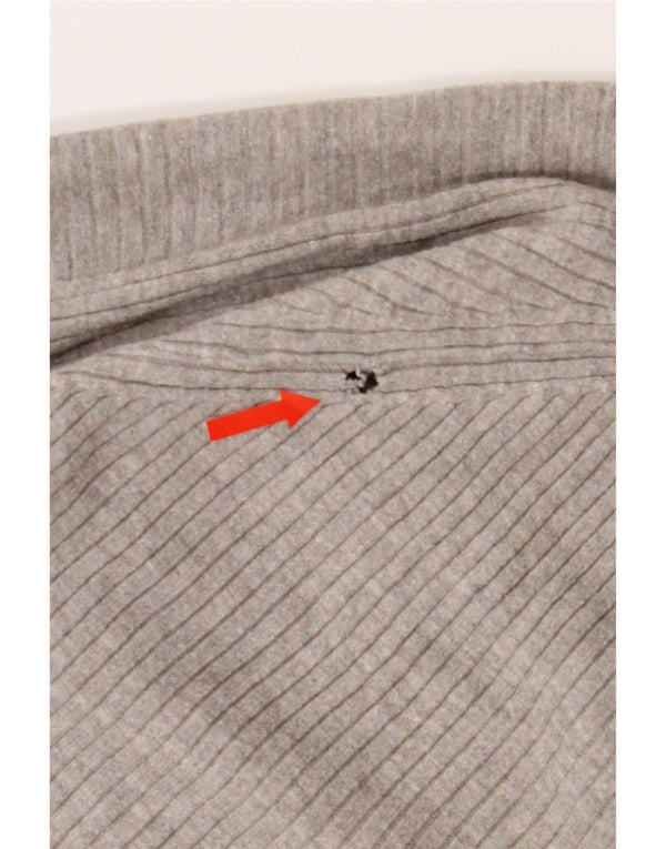 Marks & Spencer Damski sweter z zamkiem błyskawicznym UK 14 Średni szary wiskoza