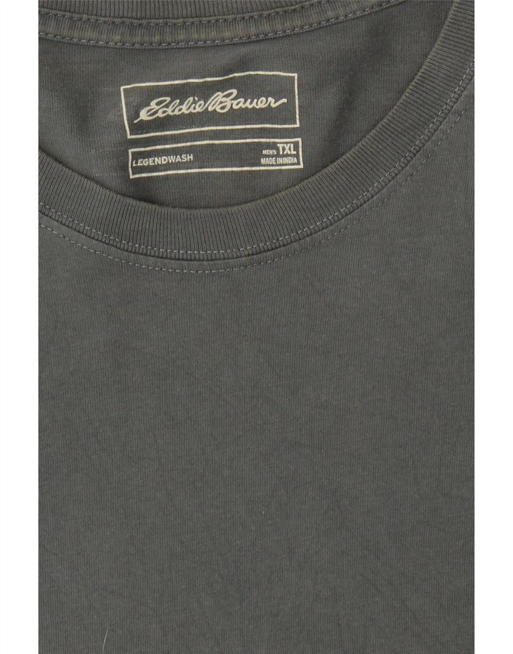 EDDIE BAUER Mens T-Shirt Top XL Grey Cotton Vintage Eddie Bauer and Second-Hand Eddie Bauer from Messina Hembry 
