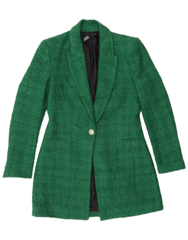 Płaszcz damski Zara UK 10 Small, zielony, akrylowy