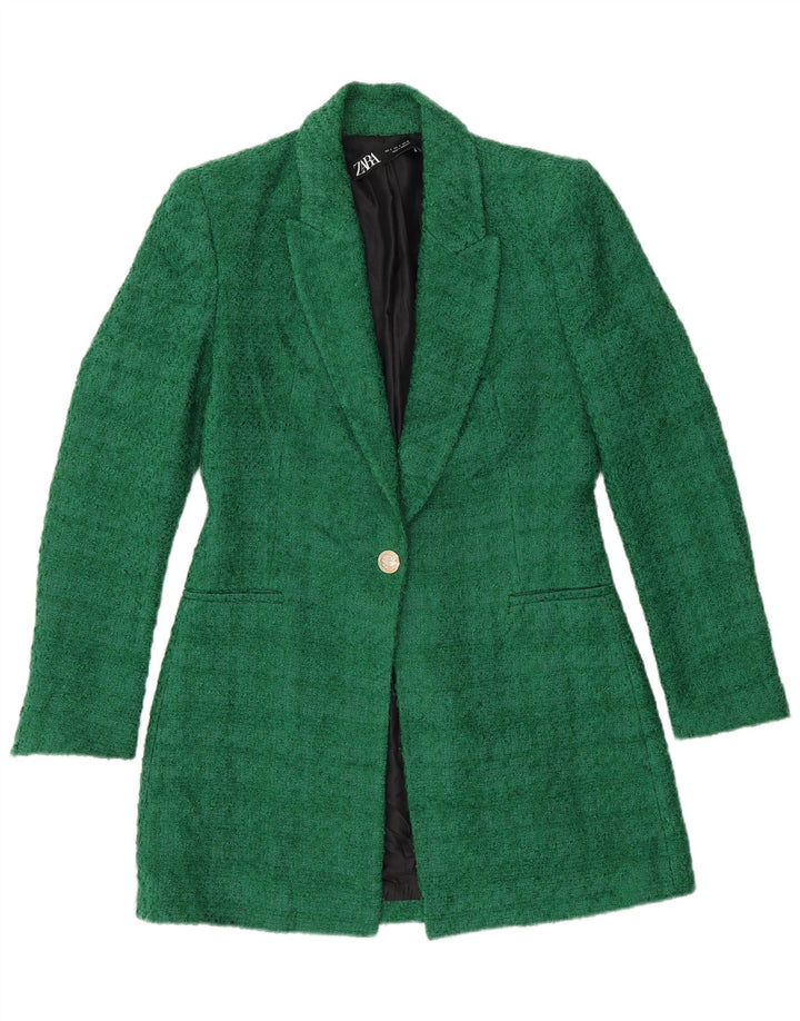 Płaszcz damski Zara UK 10 Small, zielony, akrylowy