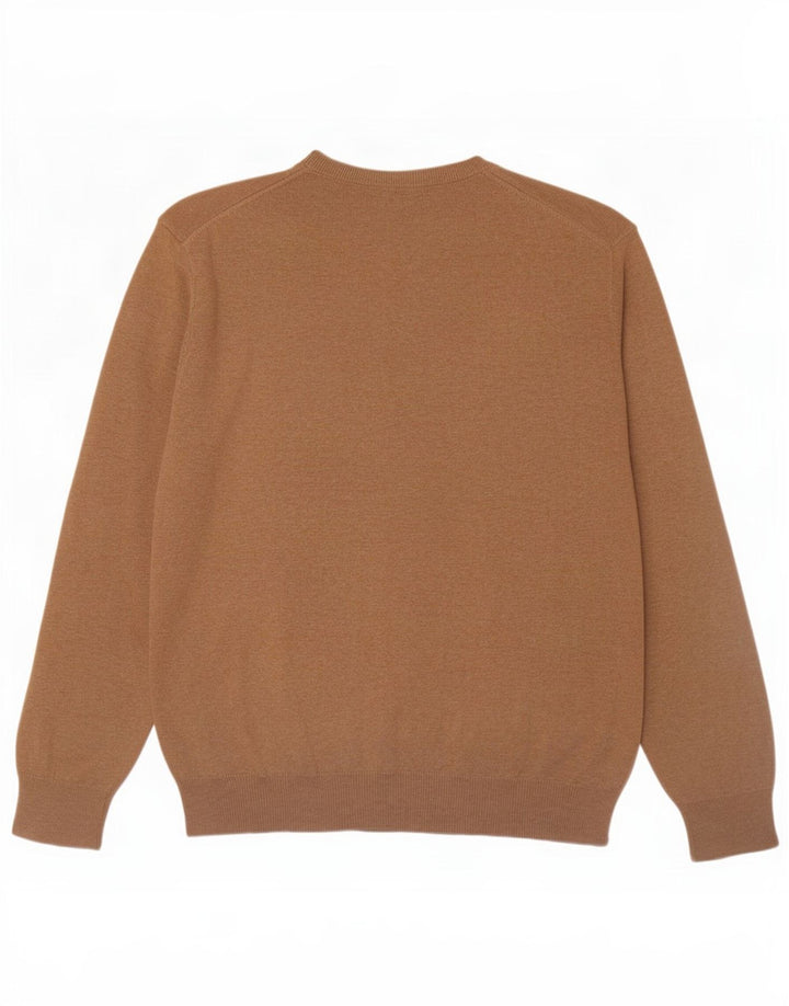 Męski sweter Gant z dekoltem w kształcie litery V, XL, brązowy
