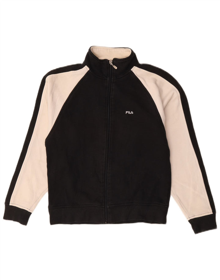 Damska bluza dresowa Fila Oversize UK 10, mała, czarna, z blokami kolorów