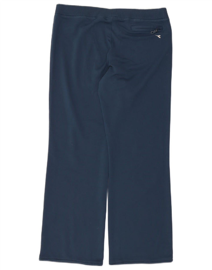 Damskie spodnie dresowe Diadora UK 14, duże, granatowe, poliestrowe