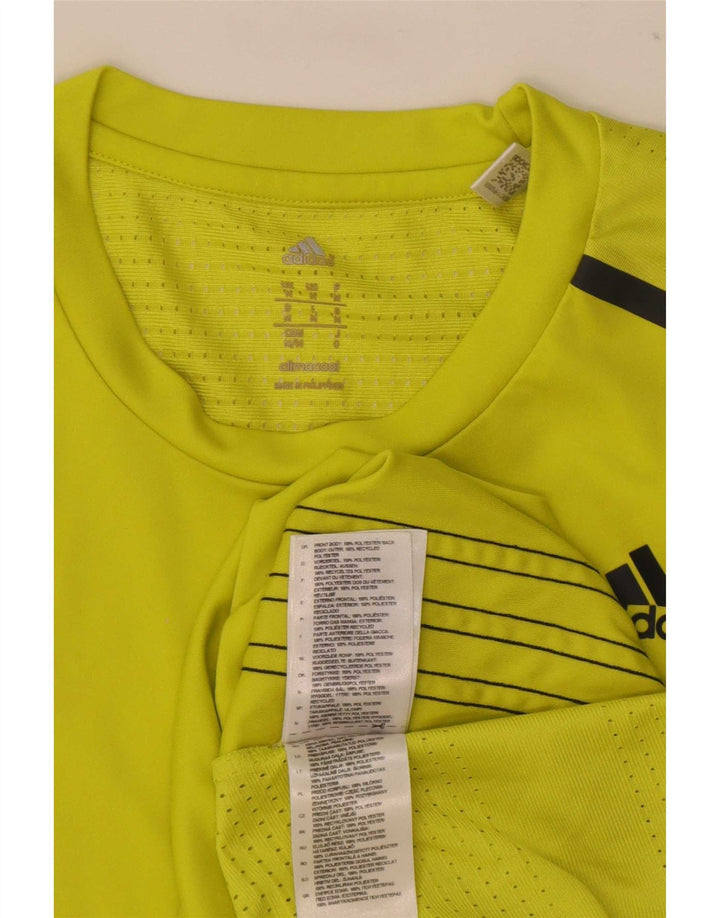 Męska koszulka Adidas Climacool Top, średni żółty poliester