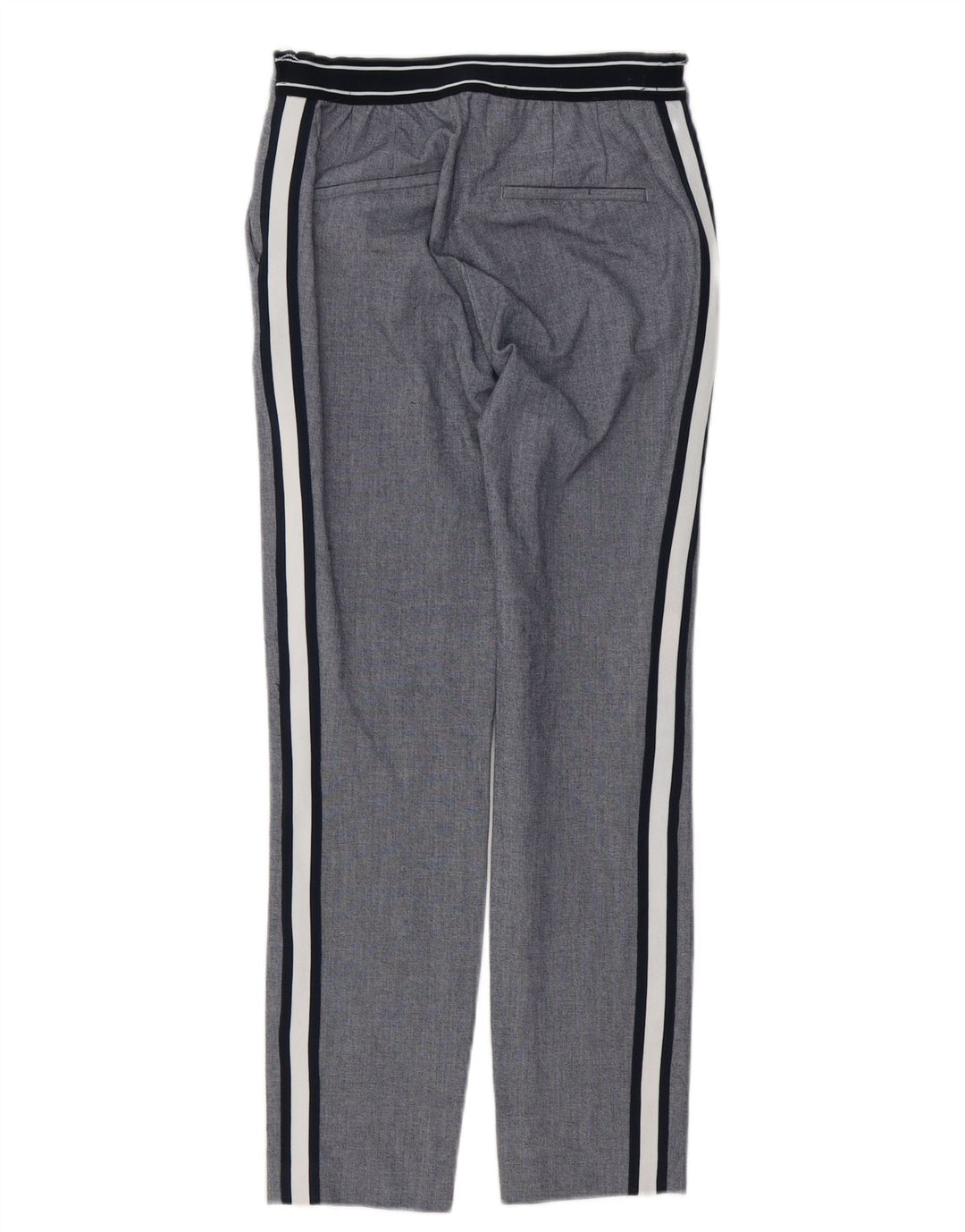 Spodnie damskie Zara Slim Chino, małe, W26 L27, szary poliester w paski