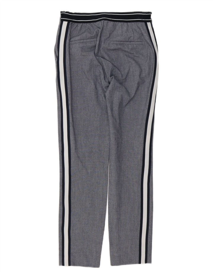 Spodnie damskie Zara Slim Chino, małe, W26 L27, szary poliester w paski