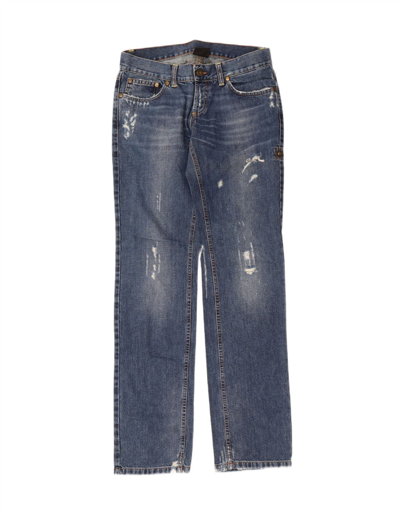 RICHMOND Mens Distressed Straight Jeans W31 L34 Blue Cotton Vintage Richmond and Second-Hand Richmond from Messina Hembry 