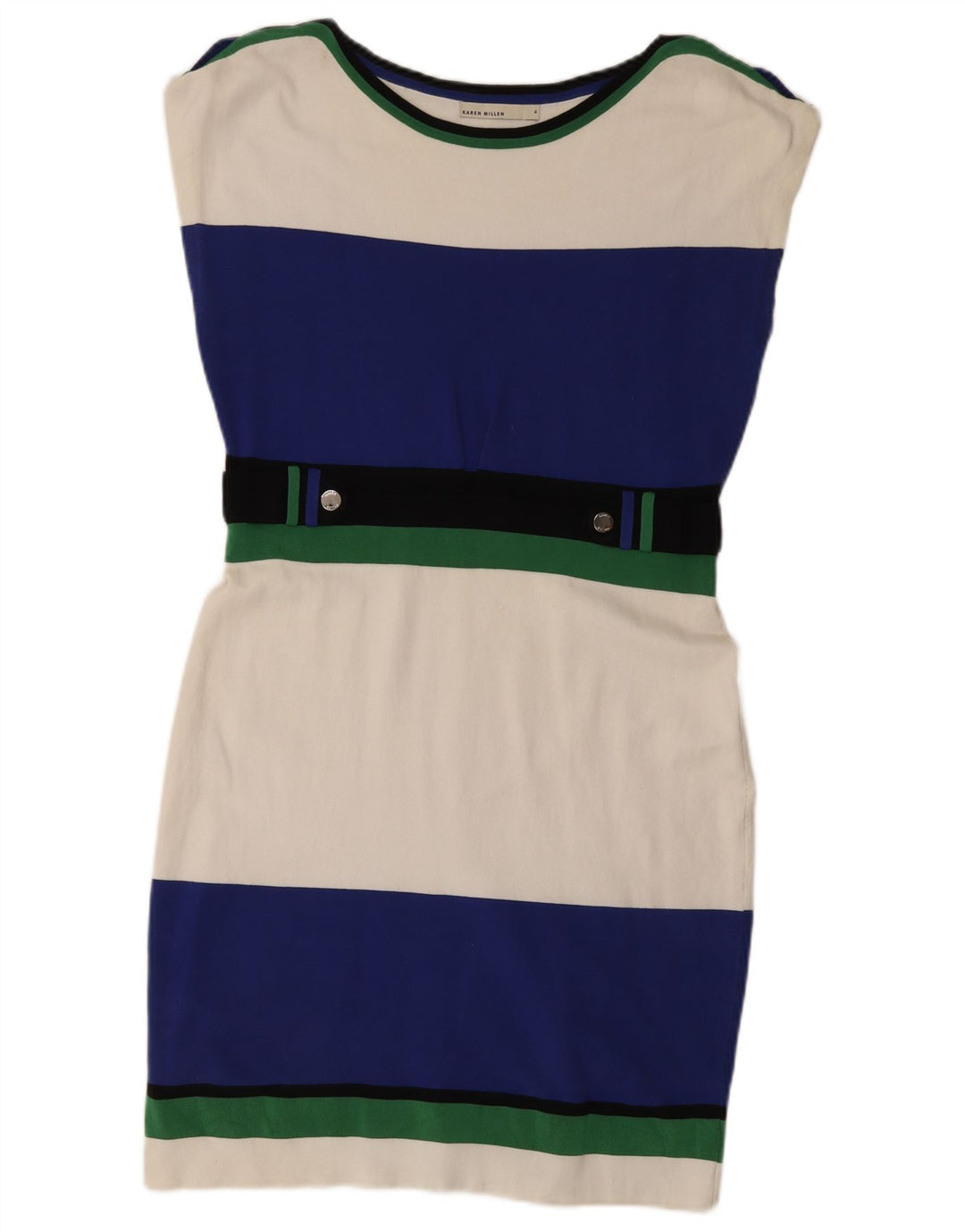 Karen Millen Damska sukienka oversize US 4 w małe wielokolorowe paski
