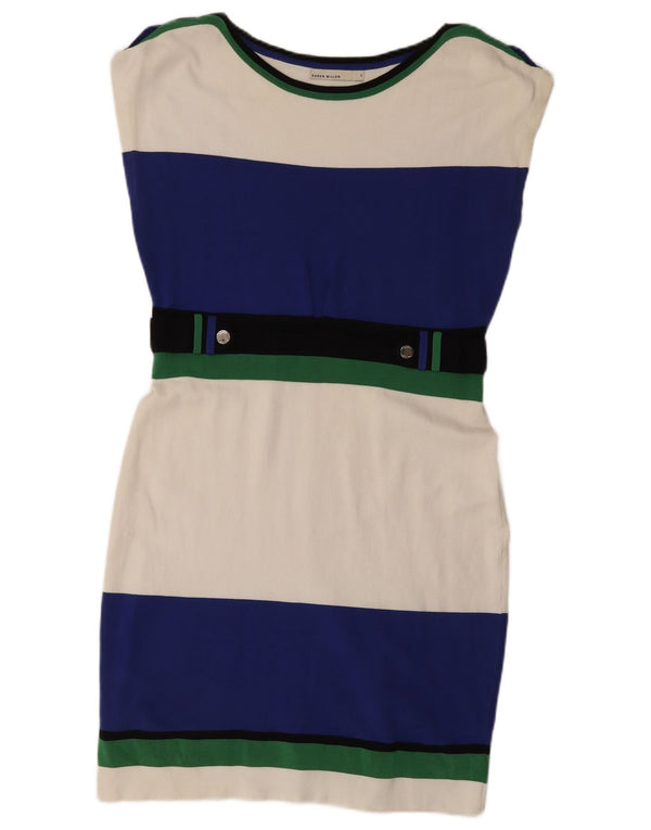 Karen Millen Damska sukienka oversize US 4 w małe wielokolorowe paski